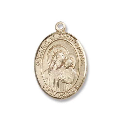 Gold Our Lady of Good Counsel Medal - 14KT