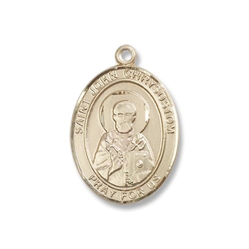 Gold Filled St. John Chrysostom Pendant w/ Chain