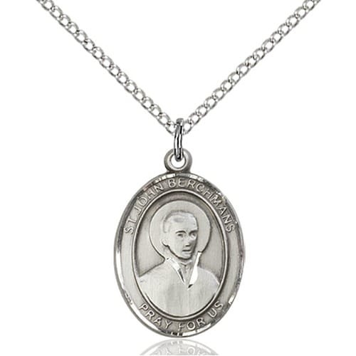 Sterling Silver St. John Berchmans Pendant w/ Chain