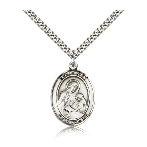 Sterling Silver St. Ann Pendant w/ chain
