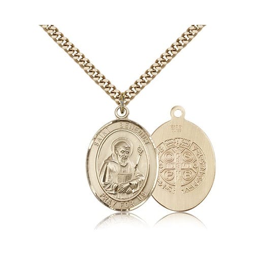 Gold Filled St. Benedict Pendant w/ chain