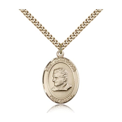 Gold Filled St. John Bosco Pendant w/ chain