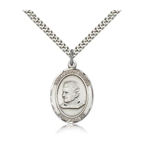 Sterling Silver St. John Bosco Pendant w/ chain