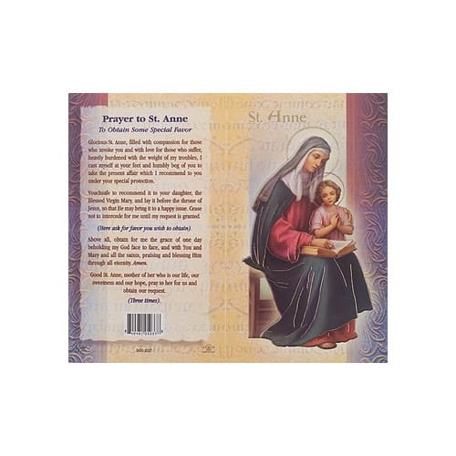 St. Anne - Mini Lives of the Saints Folded Prayer Card