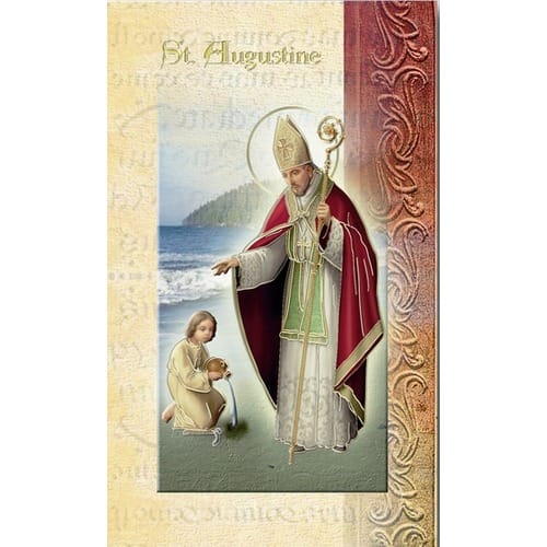 St. Augustine - Mini Lives of the Saints Folded Prayer Card