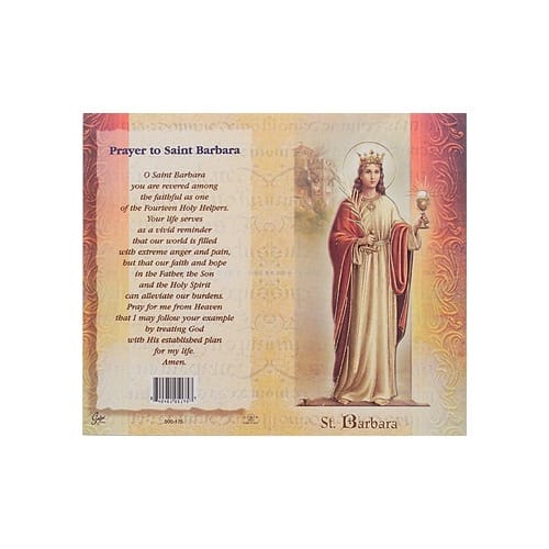 St. Barbara - Mini Lives of the Saints Folded Prayer Card