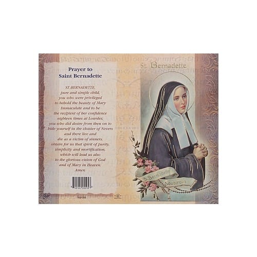 St. Bernadette - Mini Lives of the Saints Folded Prayer Card