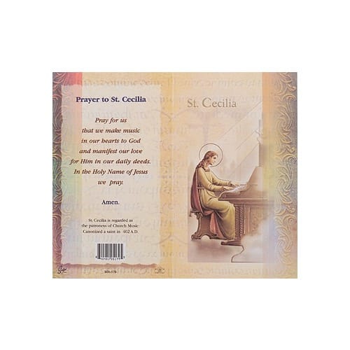 St. Cecilia - Mini Lives of the Saints Folded Prayer Card