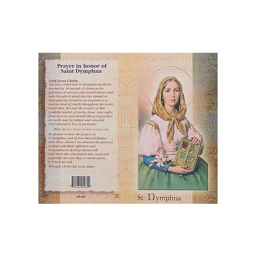 St. Dymphna - Mini Lives of the Saints Folded Prayer Card