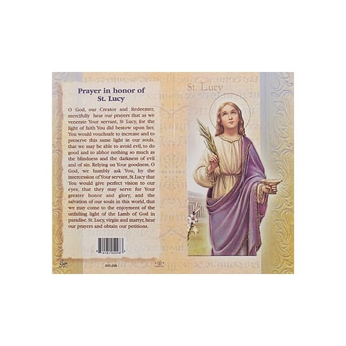 St. Lucy - Mini Lives of the Saints Folded Prayer Card