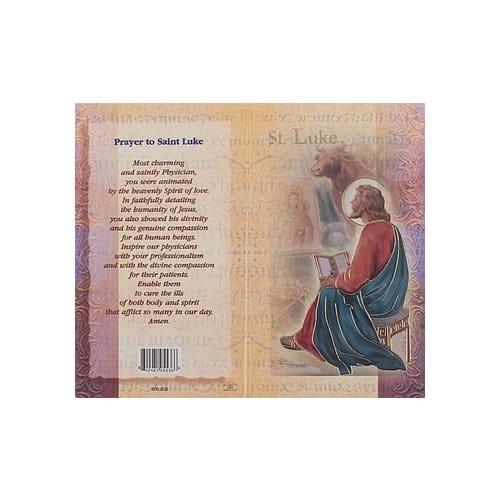 St. Luke - Mini Lives of the Saints Folded Prayer Card