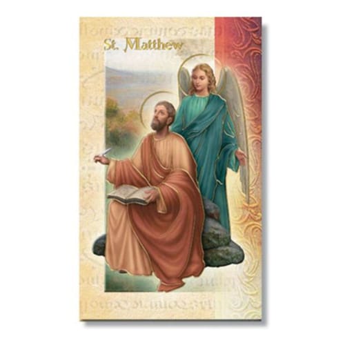 St. Matthew - Mini Lives of the Saints Folded Prayer Card