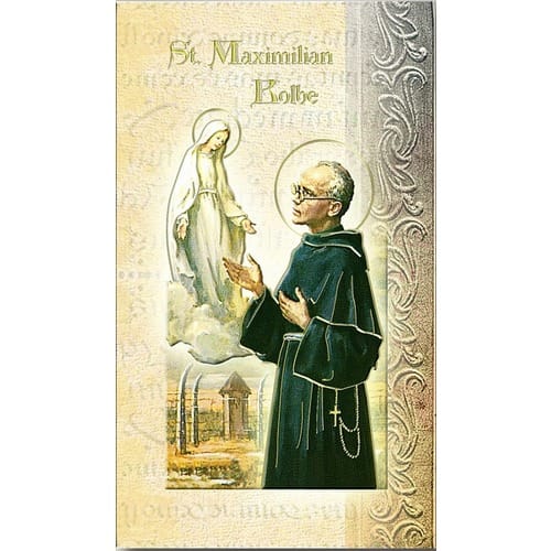 St. Maximilian Kolbe - Mini Lives of the Saints Folded Prayer Card