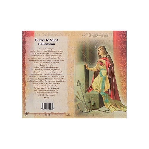 St. Philomena - Mini Lives of the Saints Folded Prayer Card