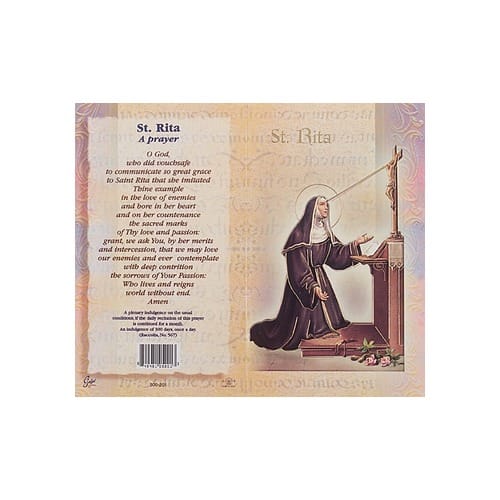 St. Rita - Mini Lives of the Saints Folded Prayer Card