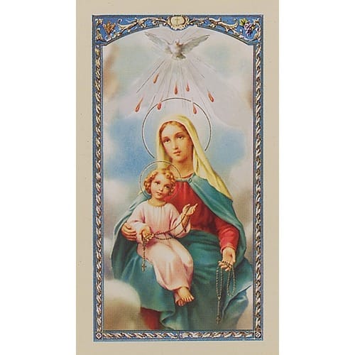 Mother Mary with Child Jesus - My Rosary - Prayer Card