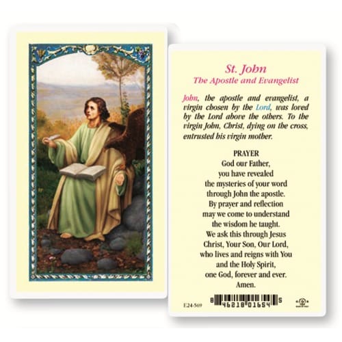 St. John the Apostle and Evangelist Prayer Card