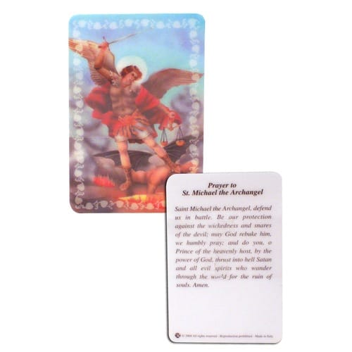 St. Michael Laminated Prayer Card