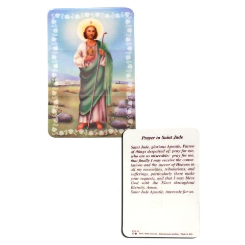 St. Jude Laminated Prayer Card