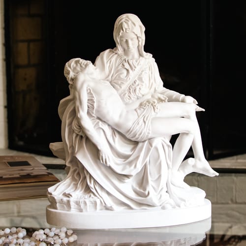 Pieta, Antique White - 14.5 inch