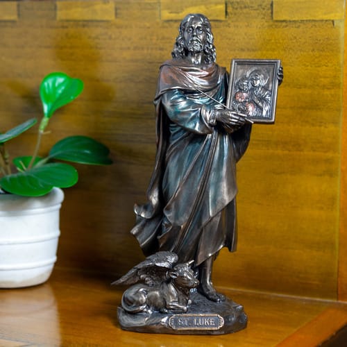 St. Luke Statue, Bronzed, 8.5&quot;