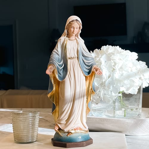 Our Lady of Grace Hand-Painted Italian Statue