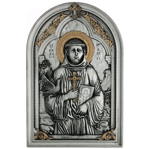 St. Francis Plaque 9''