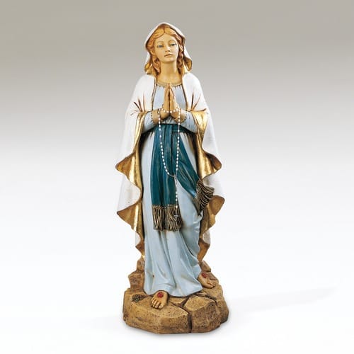 Fontanini Lady Of Lourdes Figure with Rosary 40