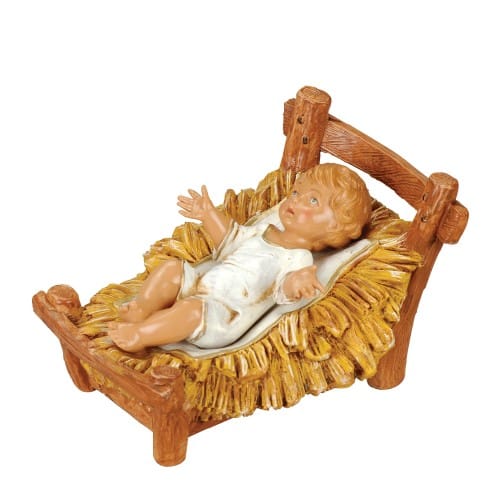 Fontanini Infant Figure and Cradle 12