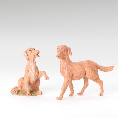 Fontanini Dog Figure 2 pc set 12