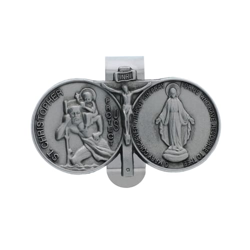 St. Christopher Miraculous Visor Clip