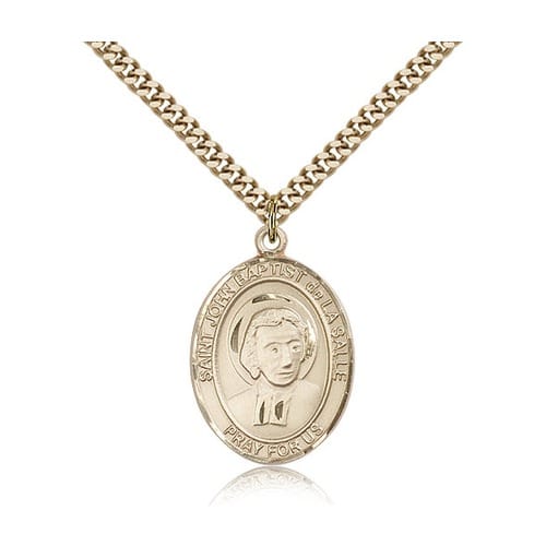 Gold Filled St. John Baptist de La Salle Pendant w/ chain