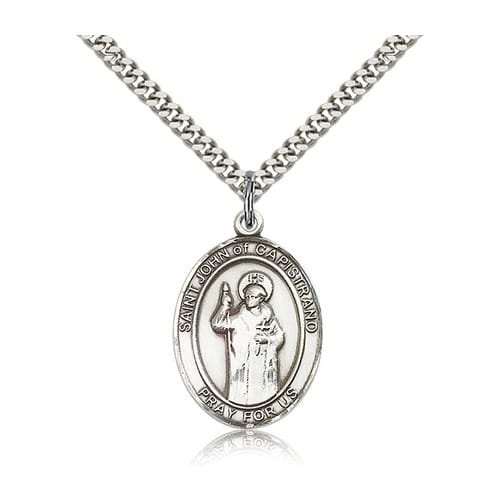 Sterling Silver St. John of Capistrano Pendant w/ chain