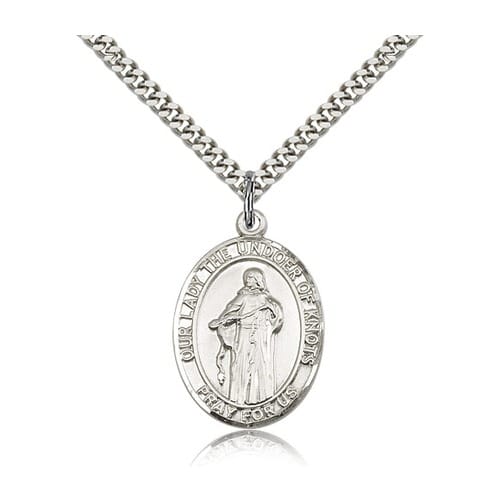 Sterling Silver Our Lady Of Knots Pendant & Chain