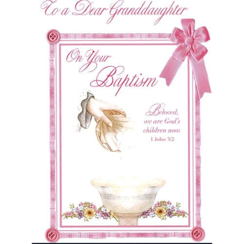 Baptism Greeting Card - Granddaughter