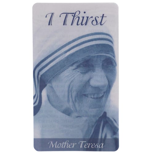 Mother Teresa Laminated Prayer Card