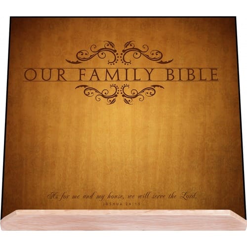 Our Family Wood Bible Stand - 10&quot;&quot;