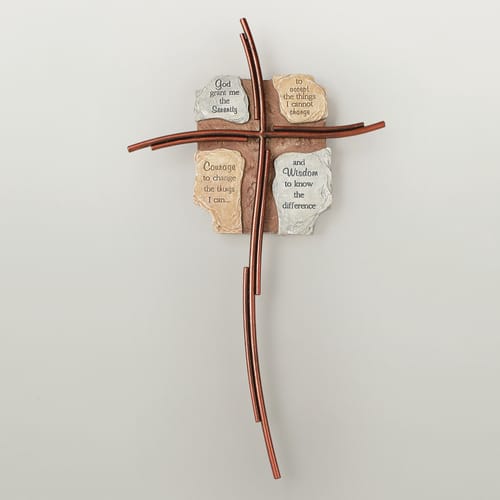 Stylistic Serenity Prayer Wall Cross