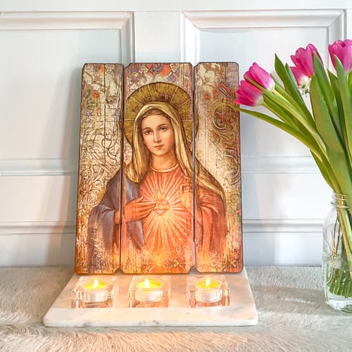 Immaculate Heart of Mary Wall Plaque