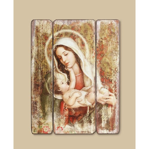 Madonna &amp; Christ Child Wall Plaque