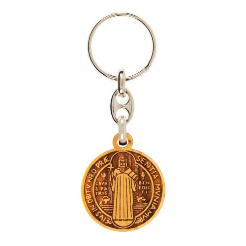 St. Benedict Medal Wood Key Chain