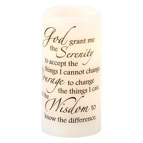 Serenity Prayer LED Candle