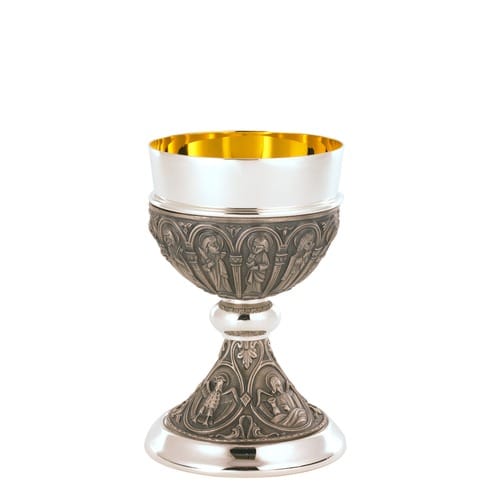 Chalice&amp;Paten Silvr Gold-Line