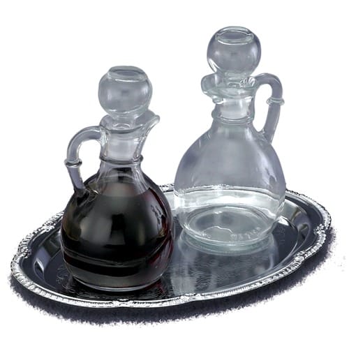 SET - 6 oz. Bottles with Tray Communion Wares