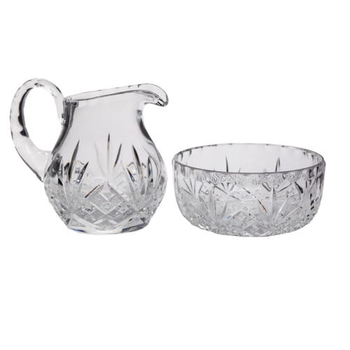 Crystal Lavabo Set with Rounded Bowl