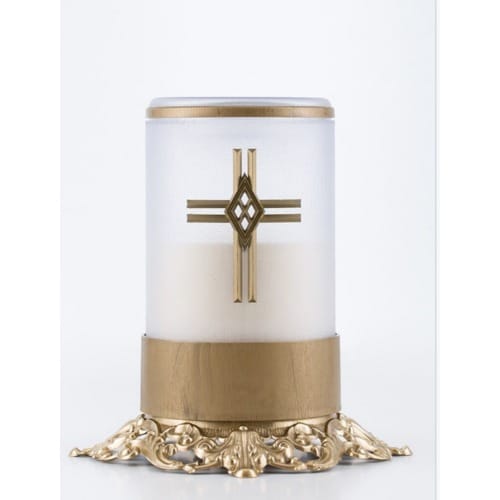 Legacy LED Brass Base Memorial Candle with Remote