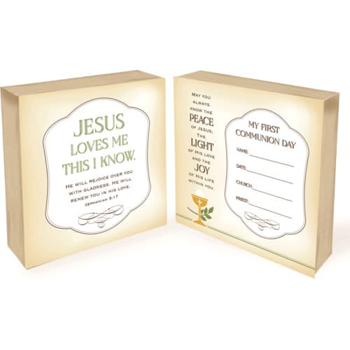 First Communion Prayer Block