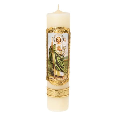 St. Jude Decorative Pillar Candle