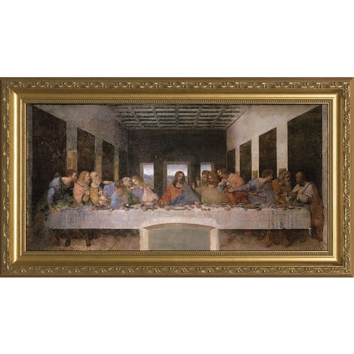 Last Supper by Da Vinci w/ Gold Frame