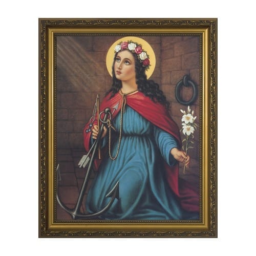 St. Philomena w/ Gold Frame